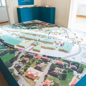 Stadtmodell der Stockacher Innenstadt als zentrales Element der Ideenwerkstatt im Honold-Haus zur Bürgerbeteiligung.