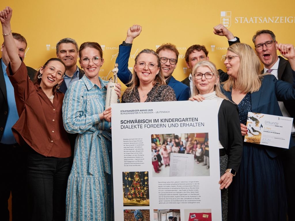 Ausgezeichnetes Team aus Leutenbach präsentiert Projekt „Schwäbisch im Kindergarten“